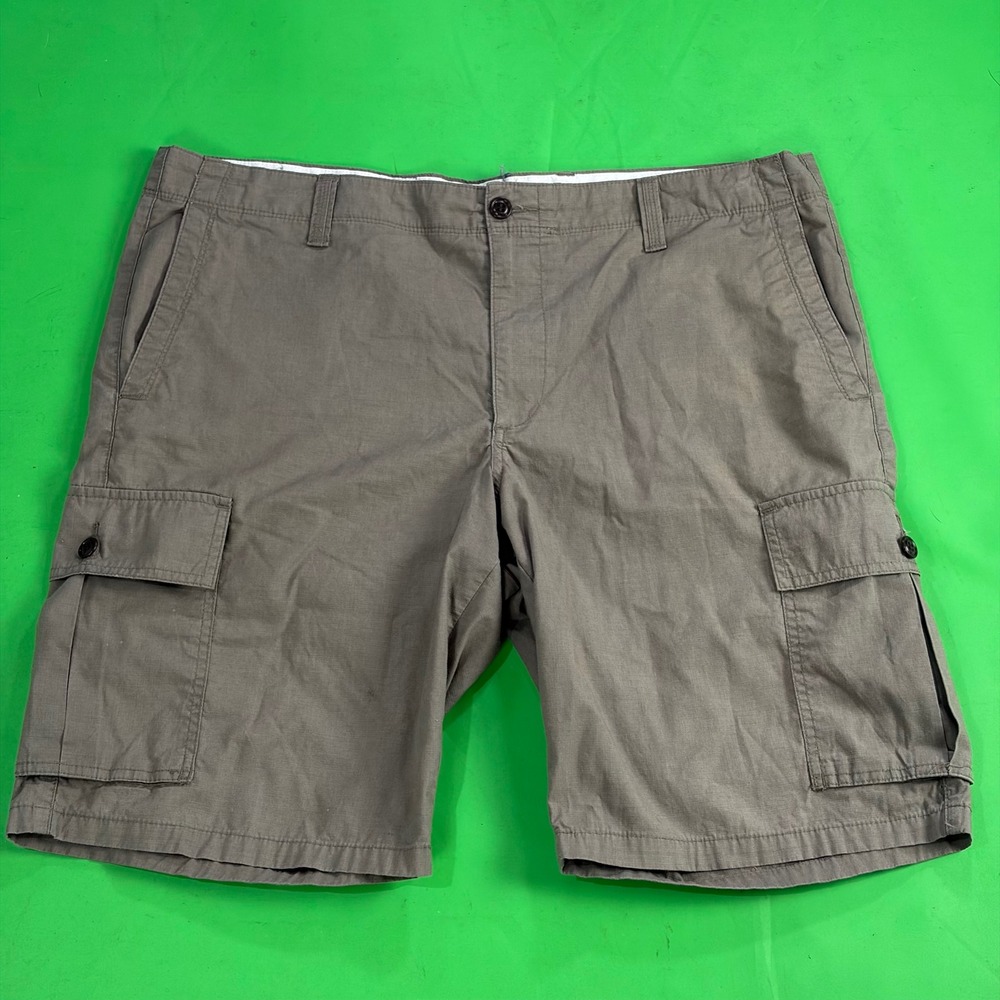 Dockers Cargo Shorts Mens 40 Brown Ripstop Cotton Blend Casual Outdoor Utility